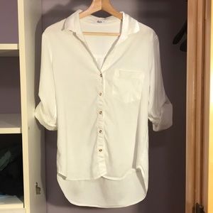 Glam white button down shirt